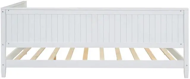 Alt view image 6 of 7 - Full Size Wood Daybed/Sofa Bed, White