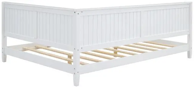 Alt view image 7 of 7 - Full Size Wood Daybed/Sofa Bed, White