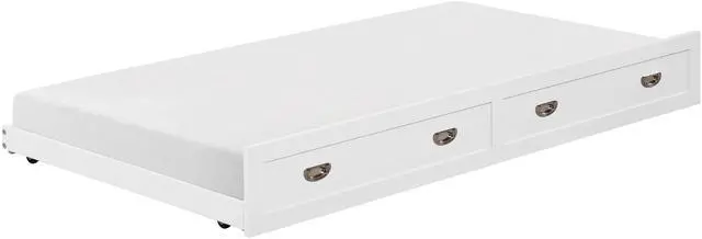 Main image of White Finish Trundle With Casters Movement Bedroom Furniture 1Pc