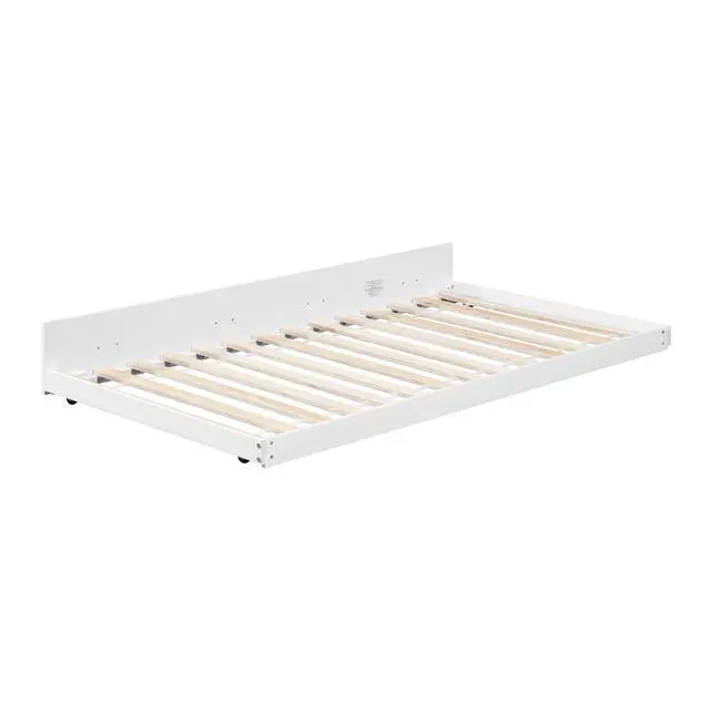 Alt view image 6 of 7 - White Finish Trundle With Casters Movement Bedroom Furniture 1Pc