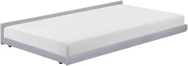Alt view image 3 of 7 - Gray Finish Trundle With Casters Movement Bedroom Furniture 1Pc