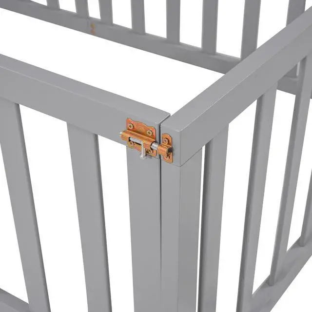 Alt view image 5 of 7 - Twin Size Wood Daybed Frame With Fence, Gray(Old Sku :Wf289661Aae)