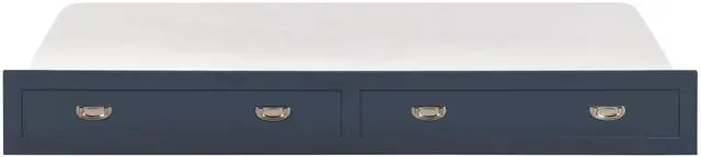 Alt view image 2 of 7 - Navy Blue Finish Trundle With Casters Movement Bedroom Furniture 1Pc