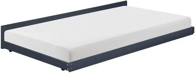 Alt view image 3 of 7 - Navy Blue Finish Trundle With Casters Movement Bedroom Furniture 1Pc