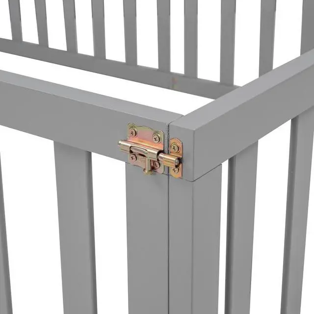 Alt view image 7 of 7 - Full Size Wood Daybed Frame With Fence, Gray(Old Sku:Wf289662Aae)