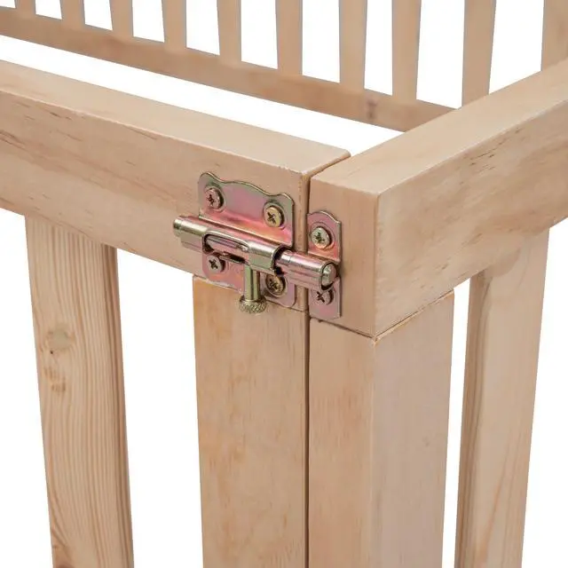 Alt view image 6 of 7 - Full Size Wood Daybed Frame With Fence, Natural(Old Sku:Wf289662Aam)