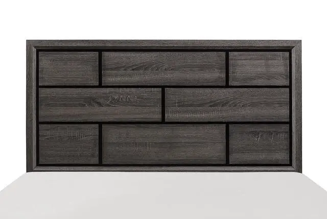Alt view image 2 of 6 - Modern Style Clean Line Design Gray Finish 1Pc Queen Size Bed Contemporary Bedroom Furniture