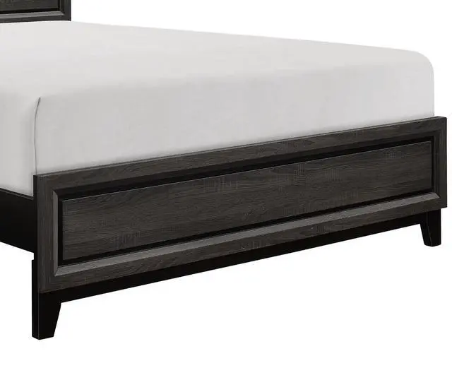 Alt view image 4 of 6 - Modern Style Clean Line Design Gray Finish 1Pc Queen Size Bed Contemporary Bedroom Furniture