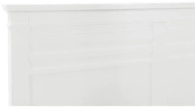 Alt view image 3 of 6 - White Finish Full Bed Transitional Style Wooden Bedroom Furniture 1Pc Panel Bed