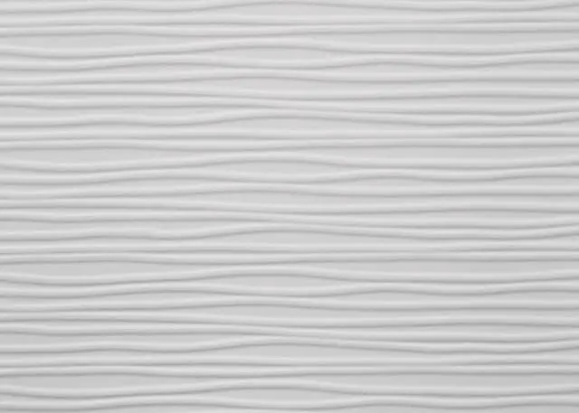 Alt view image 6 of 7 - 1Pc King Size White Finish Panel Bed Geometric Design Frame Softly Curved Headboard Wooden Bedroom Furniture