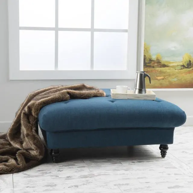 Alt view image 2 of 7 - MADRID KD TUFTED OTTOMAN