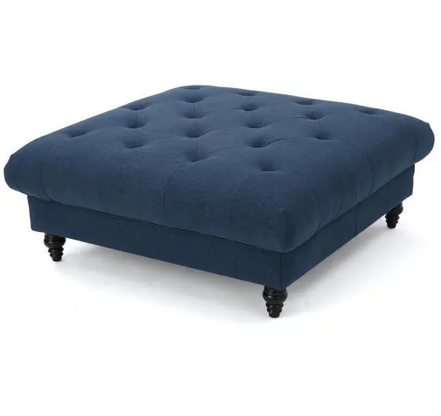 Alt view image 6 of 7 - MADRID KD TUFTED OTTOMAN