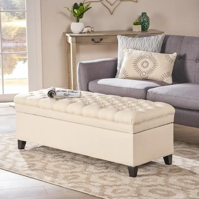 Alt view image 2 of 7 - JULIANA STORAGE OTTOMAN