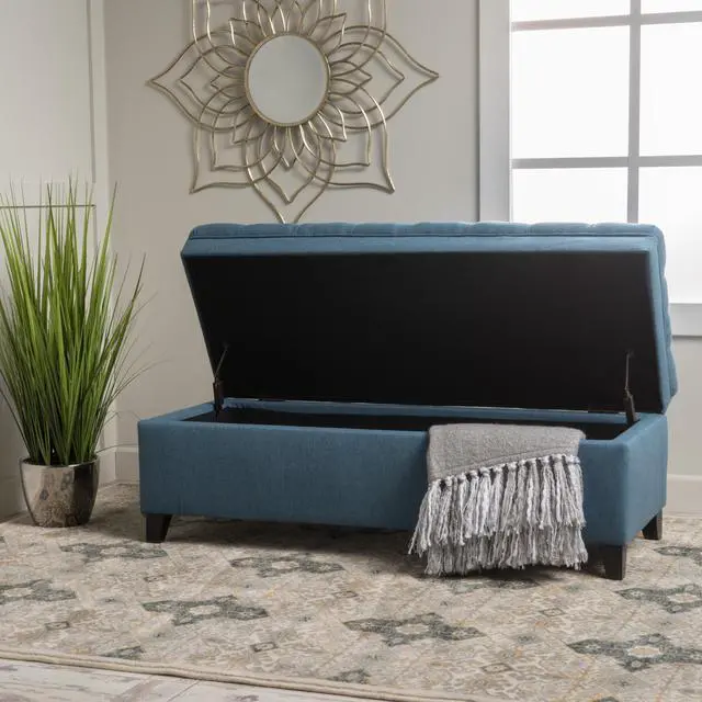 Alt view image 6 of 7 - JULIANA STORAGE OTTOMAN