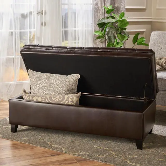Alt view image 2 of 7 - JULIANA STORAGE OTTOMAN