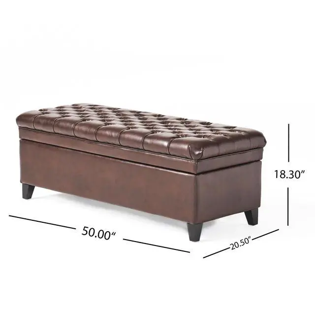 Alt view image 3 of 7 - JULIANA STORAGE OTTOMAN