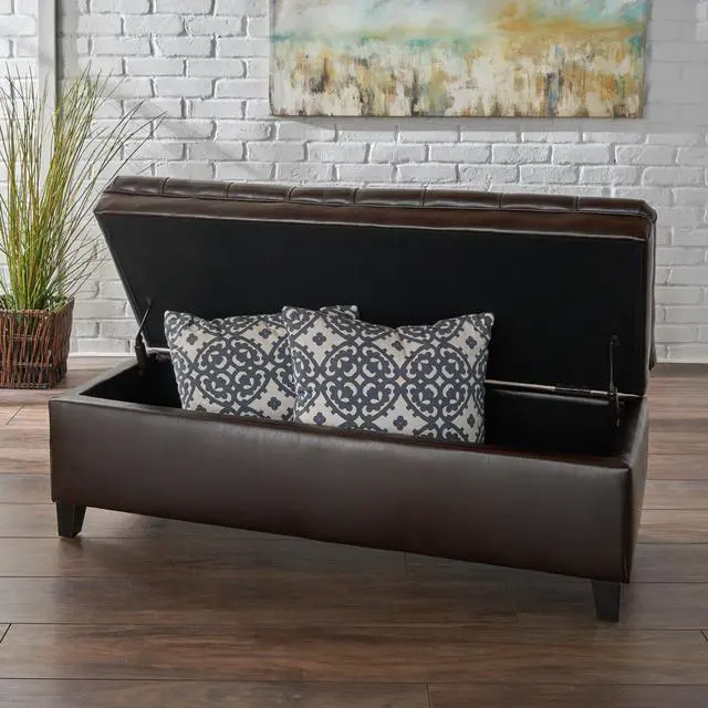 Alt view image 5 of 7 - JULIANA STORAGE OTTOMAN