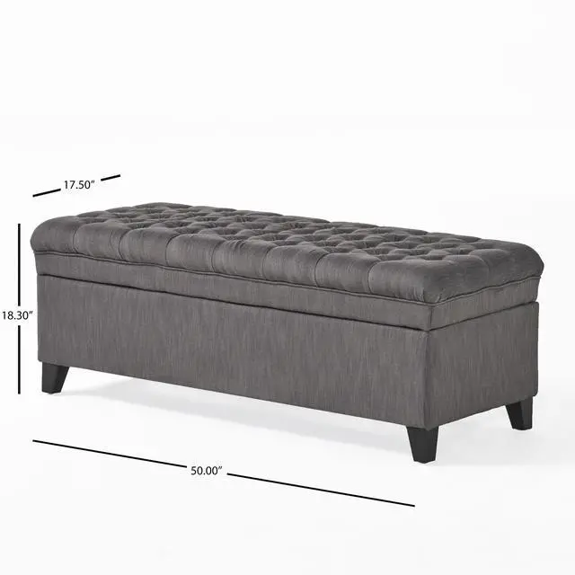 Alt view image 3 of 7 - JULIANA STORAGE OTTOMAN