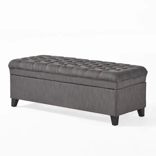 Alt view image 4 of 7 - JULIANA STORAGE OTTOMAN