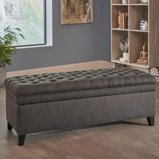Alt view image 7 of 7 - JULIANA STORAGE OTTOMAN