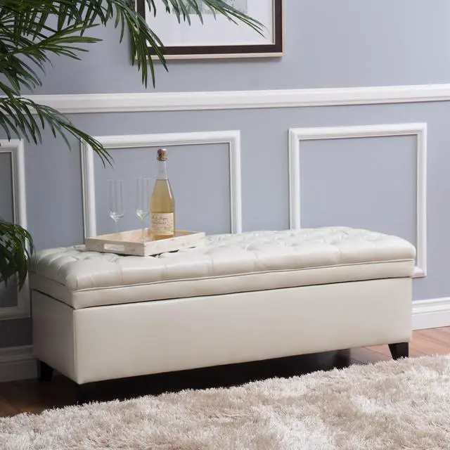 Alt view image 2 of 7 - JULIANA STORAGE OTTOMAN