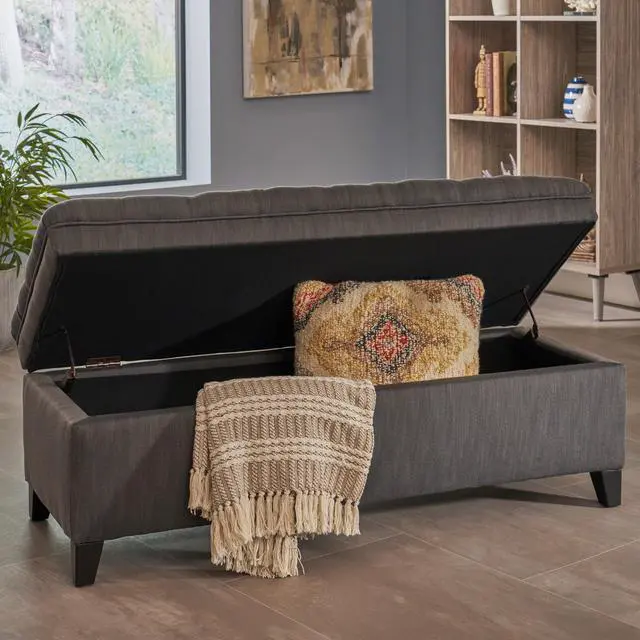 Alt view image 6 of 7 - JULIANA STORAGE OTTOMAN