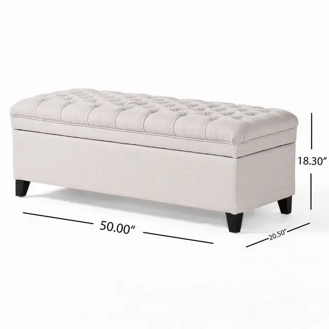 Alt view image 3 of 7 - JULIANA STORAGE OTTOMAN