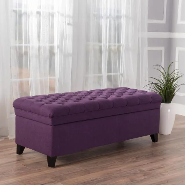 Alt view image 2 of 7 - JULIANA STORAGE OTTOMAN