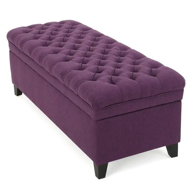 Alt view image 6 of 7 - JULIANA STORAGE OTTOMAN