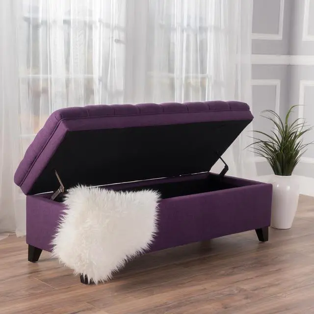 Alt view image 4 of 7 - JULIANA STORAGE OTTOMAN