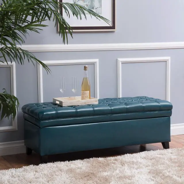 Alt view image 2 of 7 - JULIANA STORAGE OTTOMAN