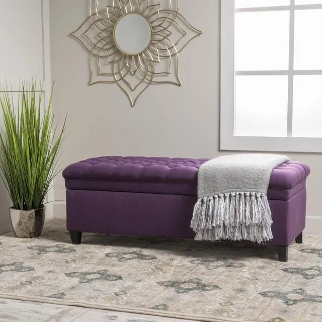 Alt view image 7 of 7 - JULIANA STORAGE OTTOMAN