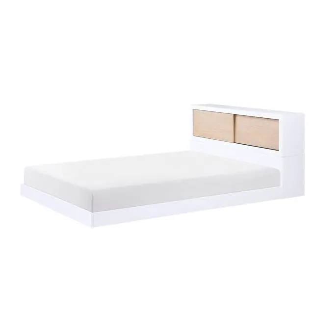 Alt view image 3 of 7 - White Finish Full Bed Bookcase Headboard Youth Bedroom Furniture 1pc
