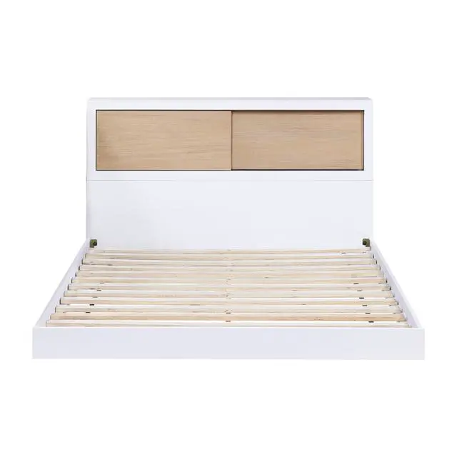 Alt view image 2 of 7 - White Finish Full Bed Bookcase Headboard Youth Bedroom Furniture 1pc