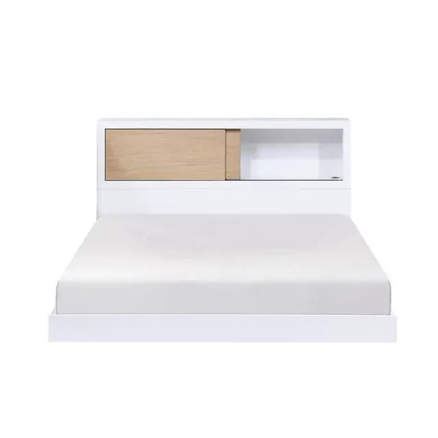 Alt view image 5 of 7 - White Finish Full Bed Bookcase Headboard Youth Bedroom Furniture 1pc