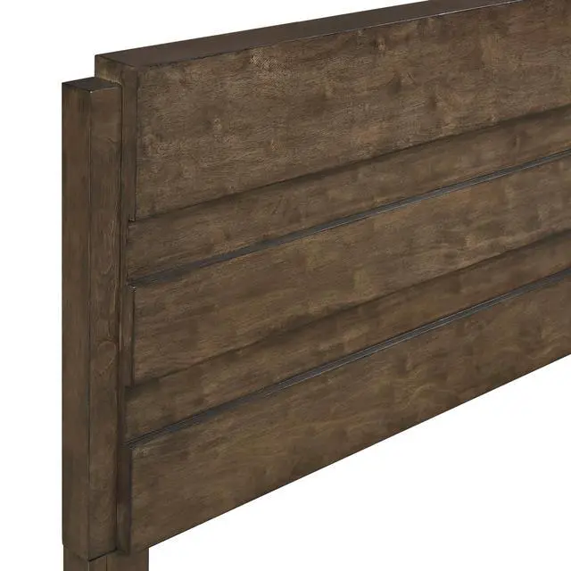 Alt view image 5 of 7 - Classic Contemporary Dark Walnut Finish Queen Bed 1Pc Durable Panel Bedroom Furniture Solid Rubberwood