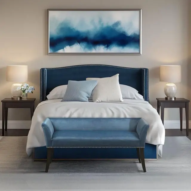 Alt view image 6 of 7 - Accent Bench Blue See below