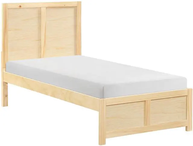 Alt view image 7 of 7 - Contemporary Twin Size Platform Bed With Storage Toy Boxes Sleek Design Natural Pine Finish Wooden Bedroom Furniture 1Pc