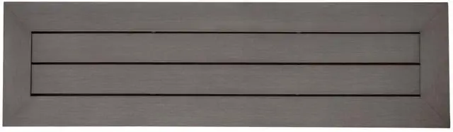 Alt view image 7 of 7 - Modern Outdoor Aluminum Dining Bench, Dark Gray