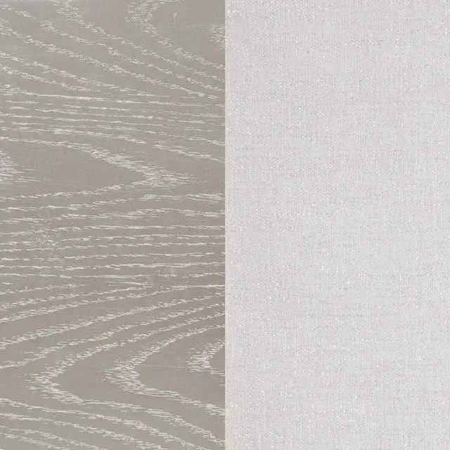 Alt view image 6 of 6 - Curved Fabric Upholstered Bench, Silver Oak and Ivory