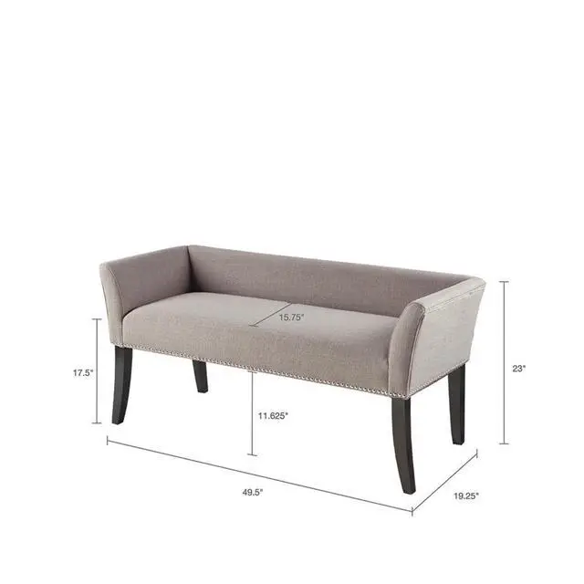Alt view image 3 of 7 - Accent Bench Grey See below