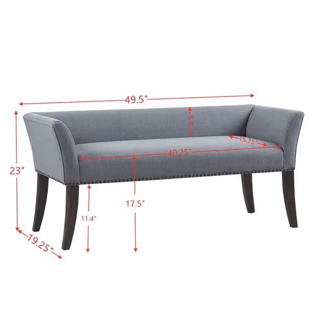 Alt view image 3 of 7 - Accent Bench Slate Blue See below