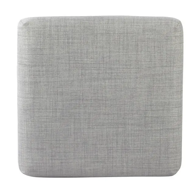 Alt view image 6 of 6 - Open Back Metal Counter Stool with Fabric Upholstered Padded Seat, Gray and Black