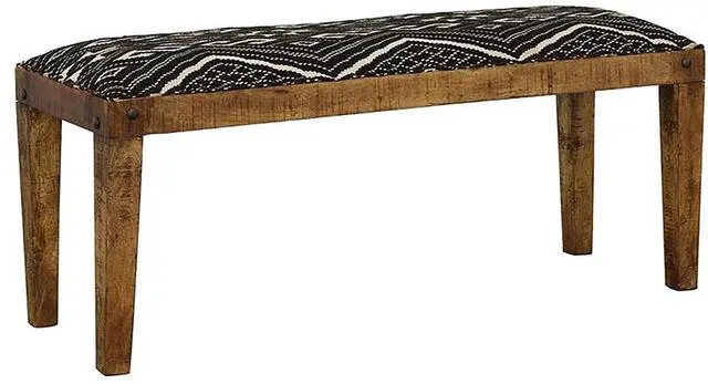 Main image of Black and White Upholstered Bench