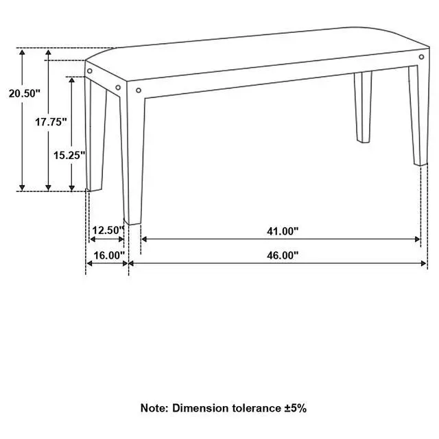 Alt view image 3 of 6 - Black and White Upholstered Bench