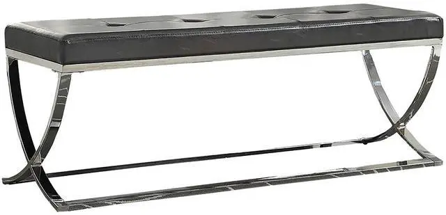 Main image of Black Curve-Leg Bench