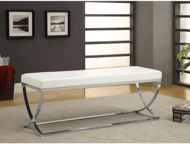 Main image of Bastien White Accent Bench