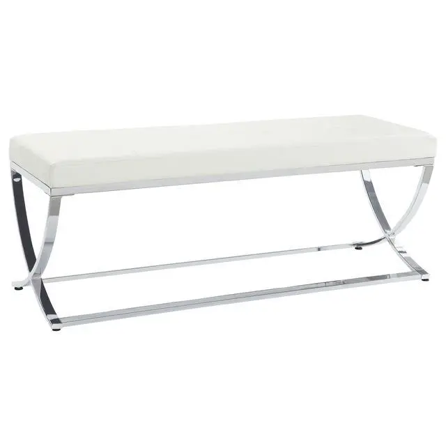 Alt view image 2 of 5 - Bastien White Accent Bench