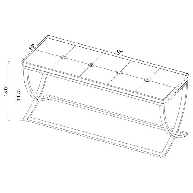 Alt view image 5 of 5 - Bastien White Accent Bench