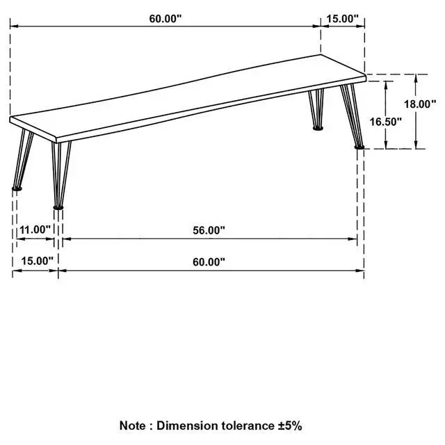 Alt view image 3 of 7 - Zora Natural Acacia Dining Bench